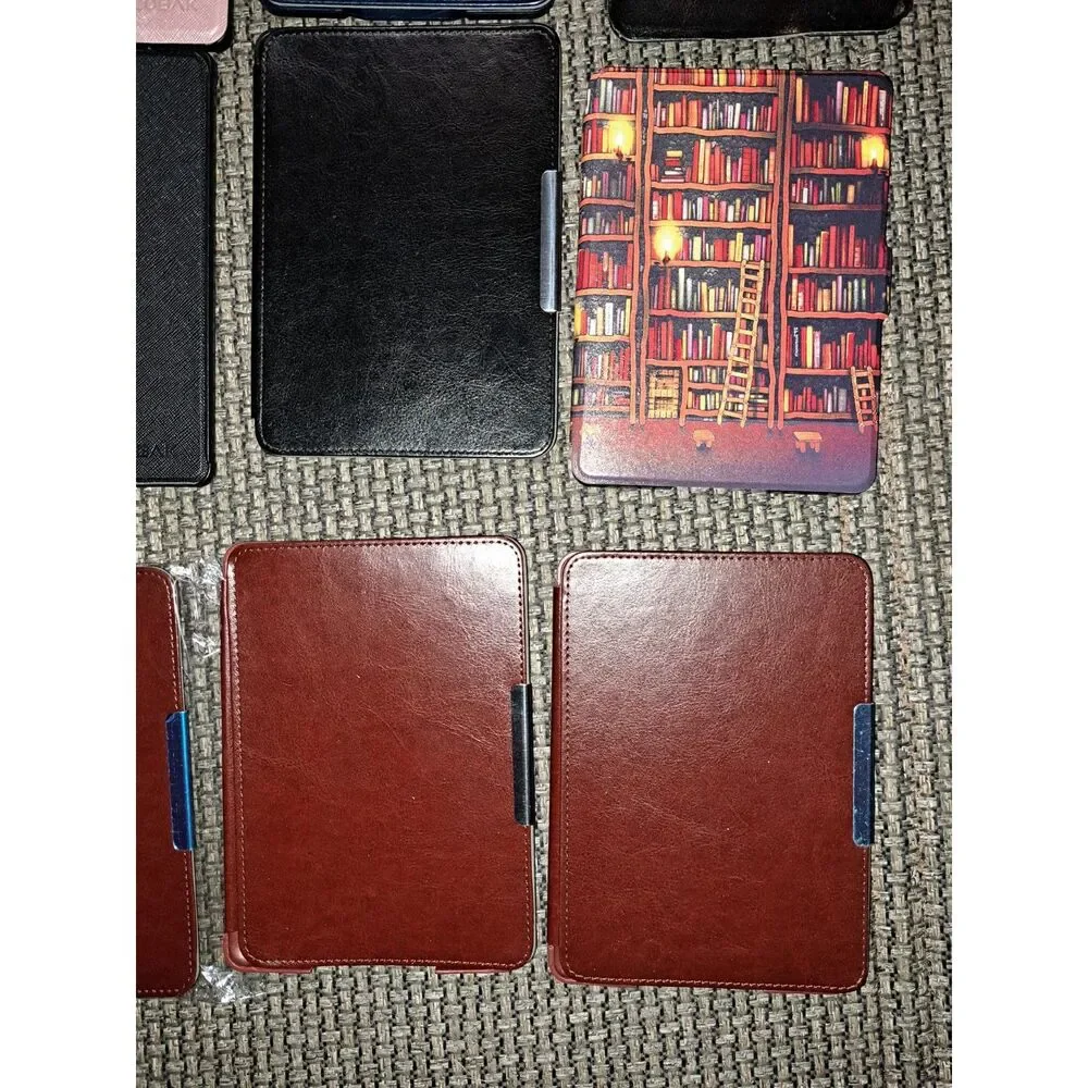 CoBak LOT of 9 Cases for Kindle & Paperwhite - PU Leather Smart Covers